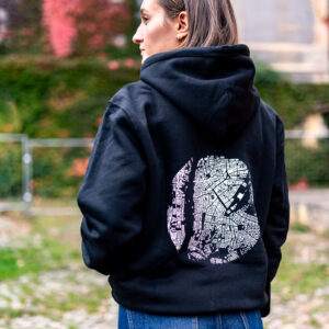 Unisex mikina edice Švarcplán Prahy, černá